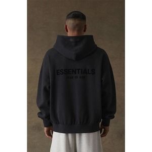 Essentials Fear Of God Men's SS22 Oversized Black Stretch Limo Hoodie Sweatshirt